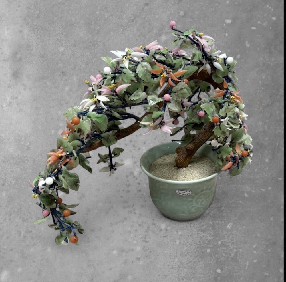 Vintage 1950s Jade Bonsai Tree